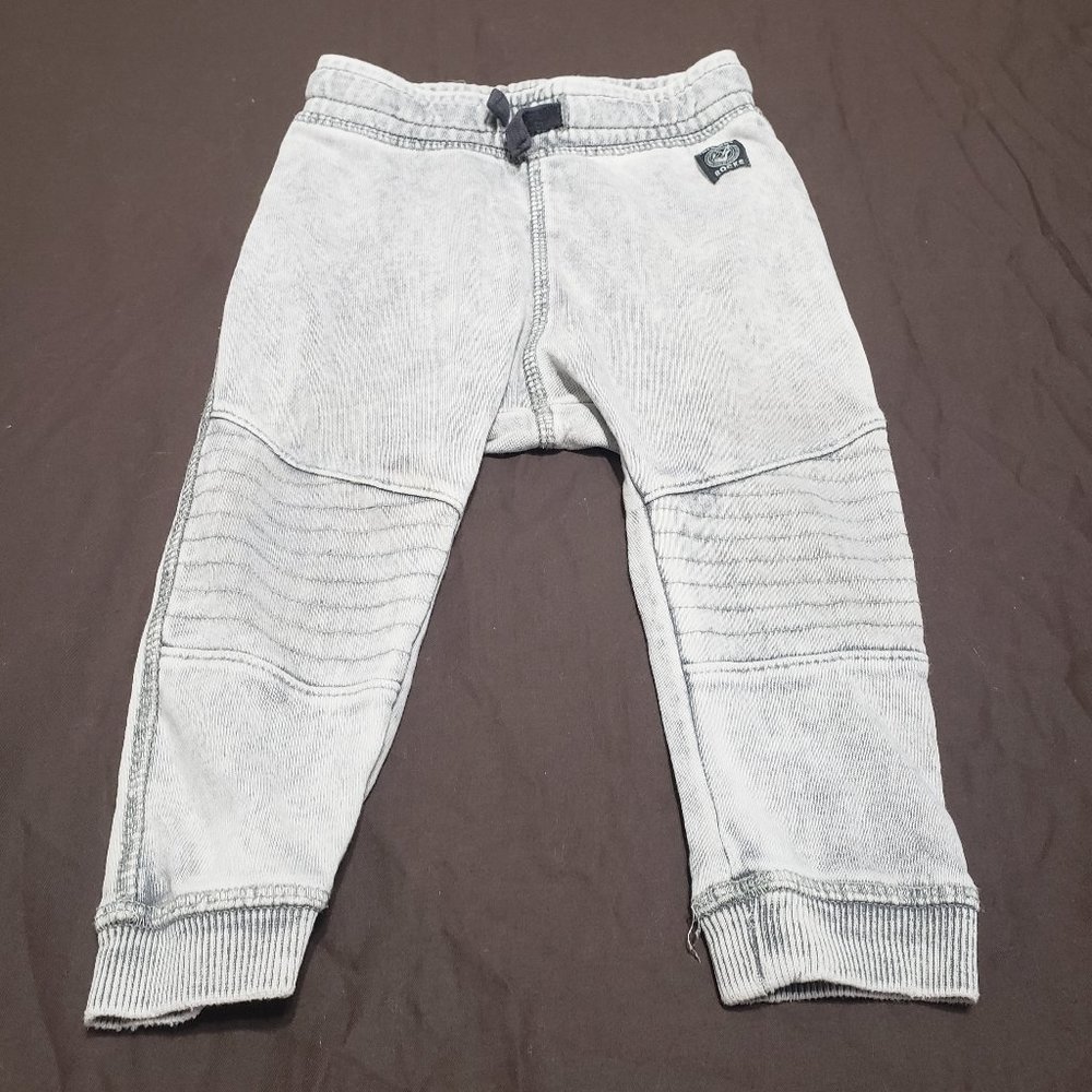 H&M Sweatpants Harem Style Grey White Wash This Boy Rocks! Size 9-12 Month